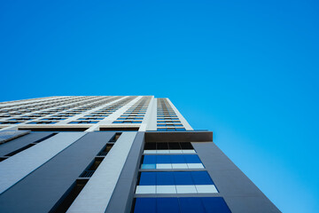 skyscraper in the sky color blue downtown miami new 