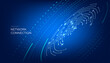 © Windawake - Abstract digital network connection. Futuristic connection circle background.
