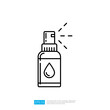 antiseptic spray bottle line icon