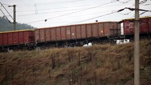 Romanian Cargo Train Enters The Town 2