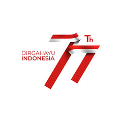 Sticker - 77th Indonesia Independence day logo. Dirgahayu translates to longevity or long lived