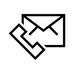 Poster - Mail telephone vector icon symbol design