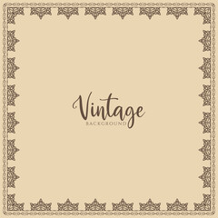 Vintage elegant frame decorative background design