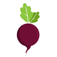 Poster - beet root vector illustration flat logo icon 