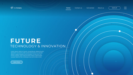 modern website screen part for responsive web design project development. Corporate landing page block vector illustration template.