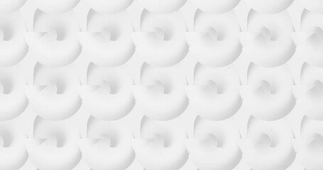3d render with light decorative shells with triangles