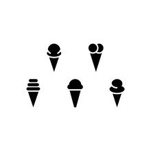 Ice Cream Icon Set Vector Symbol Design Illustration