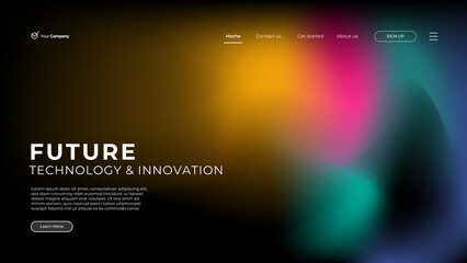 Wall Mural - bright website screen part for responsive web design project development. corporate landing page blo