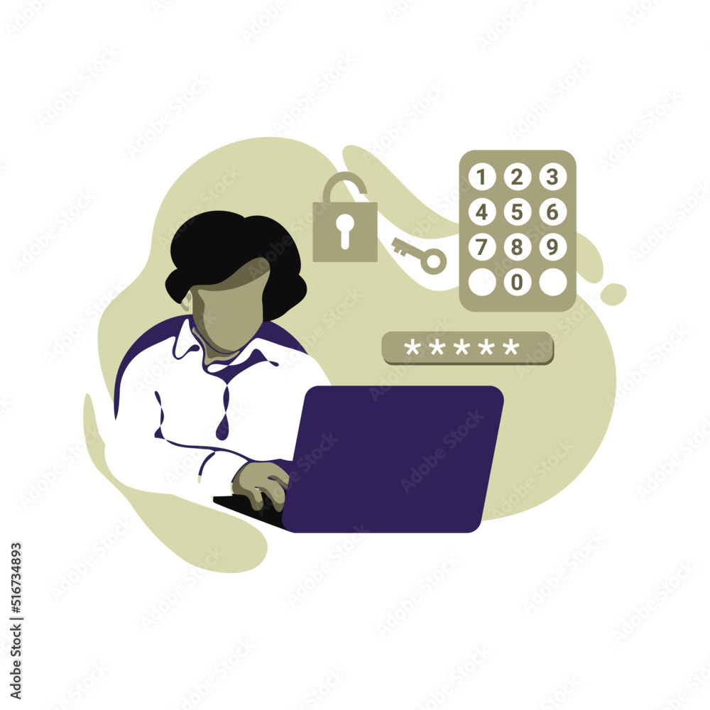 forgot password unlock Icon Illustration vector for website mobile app ...