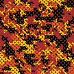 Canvas Print - South Africa Camouflage Seamless Pattern. Colored Seamless Camouflage Net
