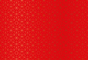 Wall Mural - Golden star thin line geometric seamless patern, elegant abstract red star wrapping paper design. Starry shape lace luxury fabric pattern design. Gold Christmas style holiday red triangle background