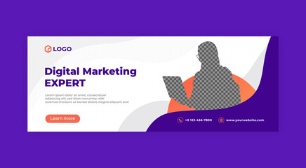 Wall Mural - Facebook cover social media web banner for business digital marketing template