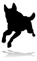 Wall Mural - Dog Silhouette Pet Animal