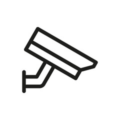 Sticker - Surveillance camera isolated icon. Security camera vector icon with editable stroke.