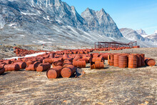 An Abandoned US Military Base Litters - Thousands Of Oil Drums Scattered Across The Land,  Greenland