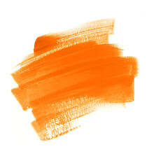 Orange Brush Stroke Painted Watercolor Background. Perfect Design For Logo, Headline And Sale Banner. 