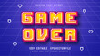 © Artsky - Game over pixel 3d editable text effect font style