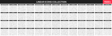 1560 Linear Icons Collection In Different Categories. Big Set Of Icons