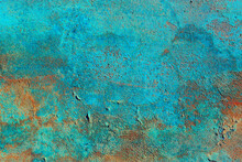 Multicolored Rusty Texture Of The Wall For Background.
