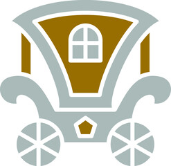 Wall Mural - Carriage Icon Style