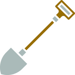 Wall Mural - Shovel Icon Style