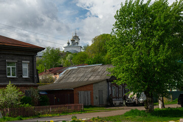 Wall Mural - panorama of an ancient Russian city