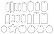 © ATerra - Gift Tag Label Templates Clipart Set - Outlines with Holes