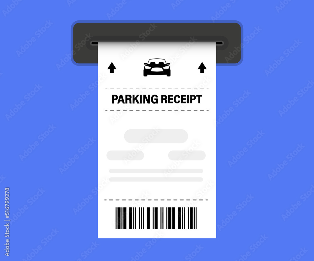 Parking ticket. Parking receipt template Paper receipt from ticket machine slot. Parking zone. Cars parking tickets. Payment station. Price for car stay. Entrance and exit ticket from vehicle stand Stock Vector | parking-ticket-parking-receipt-template-paper-receipt-from-ticket-machine-slot-parking-zone-cars-parking-tickets-payment-station-price-for-car-stay-entrance-and-exit-ticket-from-vehicle-stand-stock-vector
