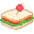 Pixel Illustration of a sandwich
