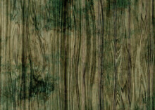Dirty Brown Green Wooden Surface. Grunge Wood Laminate Texture With Pine Texture Creepy Darker On Some Part. Retro Vintage Plank Floor With Tree Branches And Stripes	
