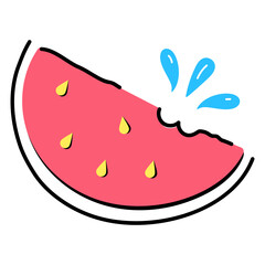 Sticker - Easy to use sticker of watermelon 