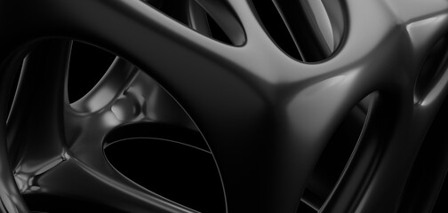 Abstract Dynamic Black Background with Various Shape Design. Usable for Background, Wallpaper,