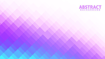 Poster - Abstract mosaic background with color gradation from aquamarine to violet