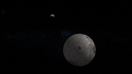Wall Mural - view from the far side of the moon