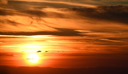 Wall Mural - coucher soleil en appenzell