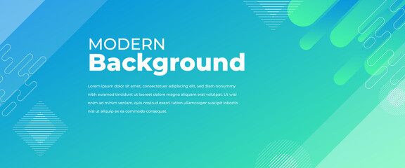 Wall Mural - Horizontal modern banner template with space for the text. Flat vector design