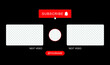 © Fumeezz - Youtube end screen, Next Video.   Youtube Clean Vector Wireframe For Your Vlog. Next Episode. Put Your Video Under Background. YouTube end screen template.