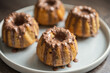© spass - Coating with chocolate glaze muffins at birthday party