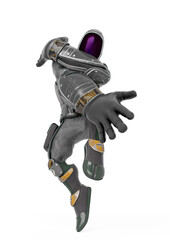 future astronaut cartoon is dancing street dance like a boss