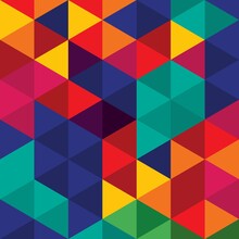 Colorful Rainbow Polygon Background Design
