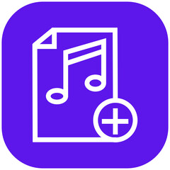 Sticker - add music note plus