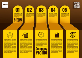 Wall Mural - business infographics , process chart design template for presentation, abstract timeline elements.