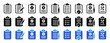 © Icons-Studio - Clipboard icon set in line design. Vector illustration