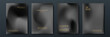 © SyahCreation - Blurred black gold backgrounds set with modern abstract blurred color gradient patterns. Templates collection for brochures, posters, banners, flyers and cards. Vector illustration.