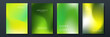 © SyahCreation - Blurred green backgrounds set with abstract gradient texture background with dynamic blurred effect. Templates for brochures, posters, banners, flyers and cards. Vector illustration.