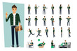 © bitontawan02 - Freelance businessman character set  ,Vector illustration