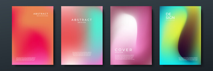 Poster - Abstract gradient texture background with dynamic blurred effect. Minimal gradient background with modern trendy fresh color for presentation design, flyer, social media cover, web banner, tech poster