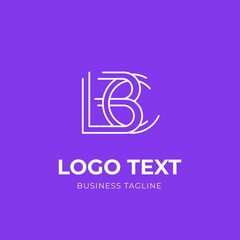 Wall Mural - LBC monogram logo design template