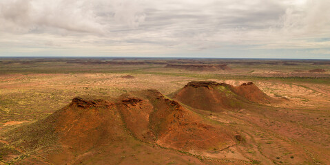 Wall Mural - aerial view of that area near Pannawonica