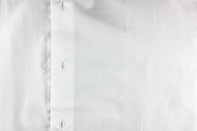 White Shirt Close-up.Men's White Shirt And Buttonholes High Definition Texture.